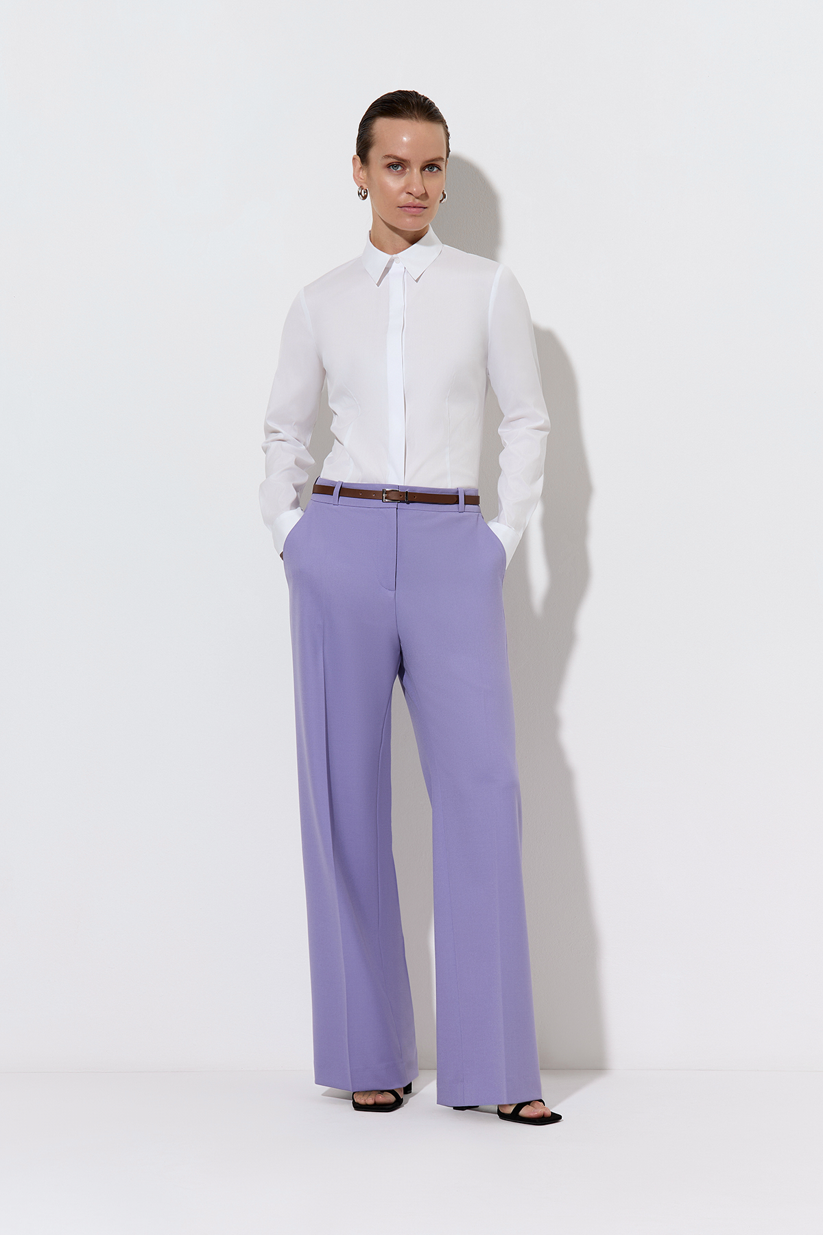 Брюки Женский БРЮКИ VASSA&Co Фиолетовый