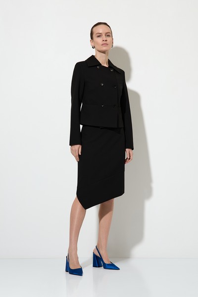 Юбка с асимметричным подолом VASSA&Co, пол женский, цвет черный