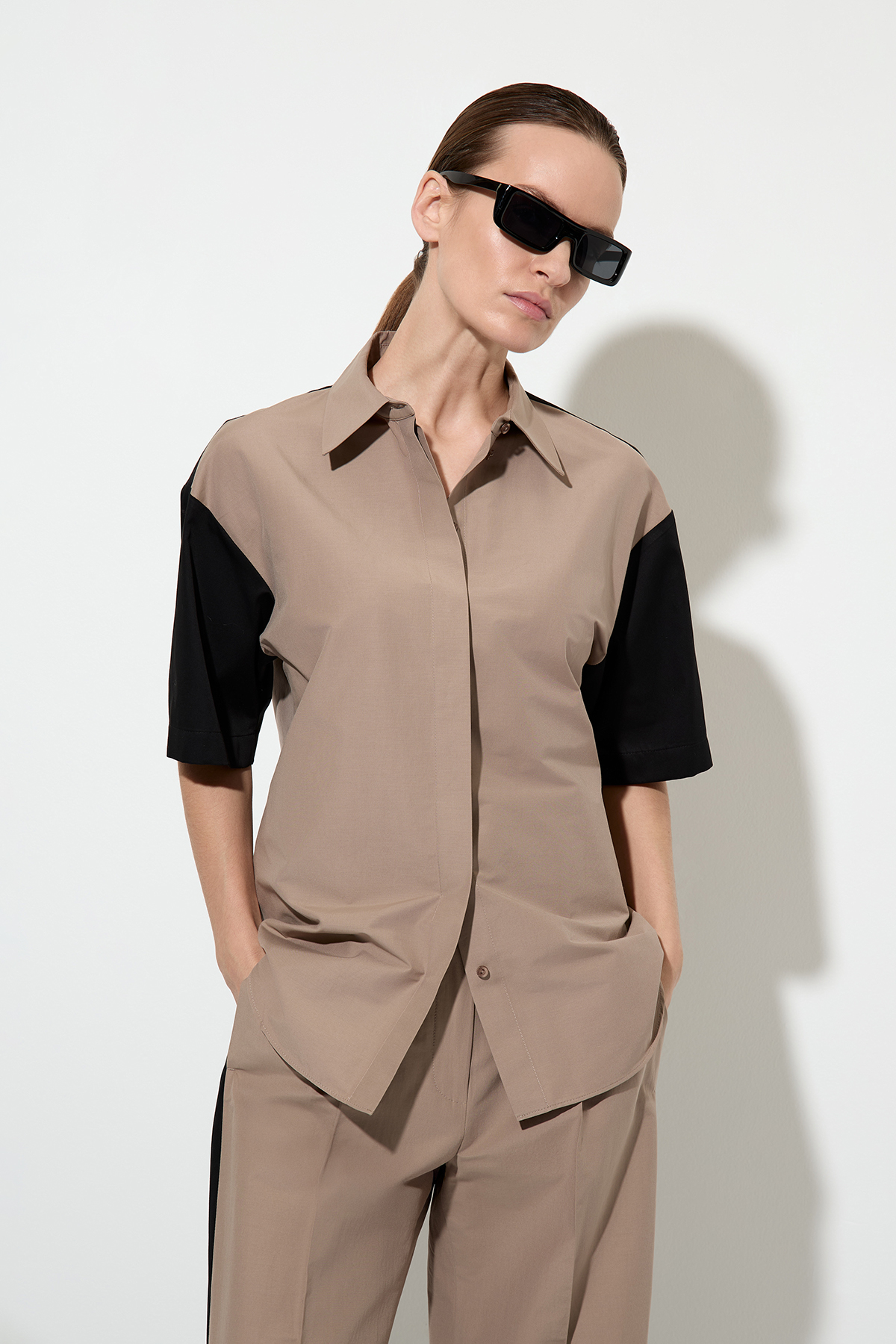 Blouse female БЛУЗКА VASSA&Co Серый
