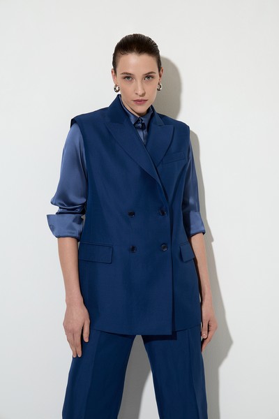 Long Vest , пол female, цвет синий