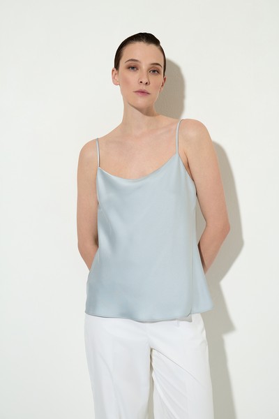 Топ в бельевом стиле , пол женский, цвет голубой