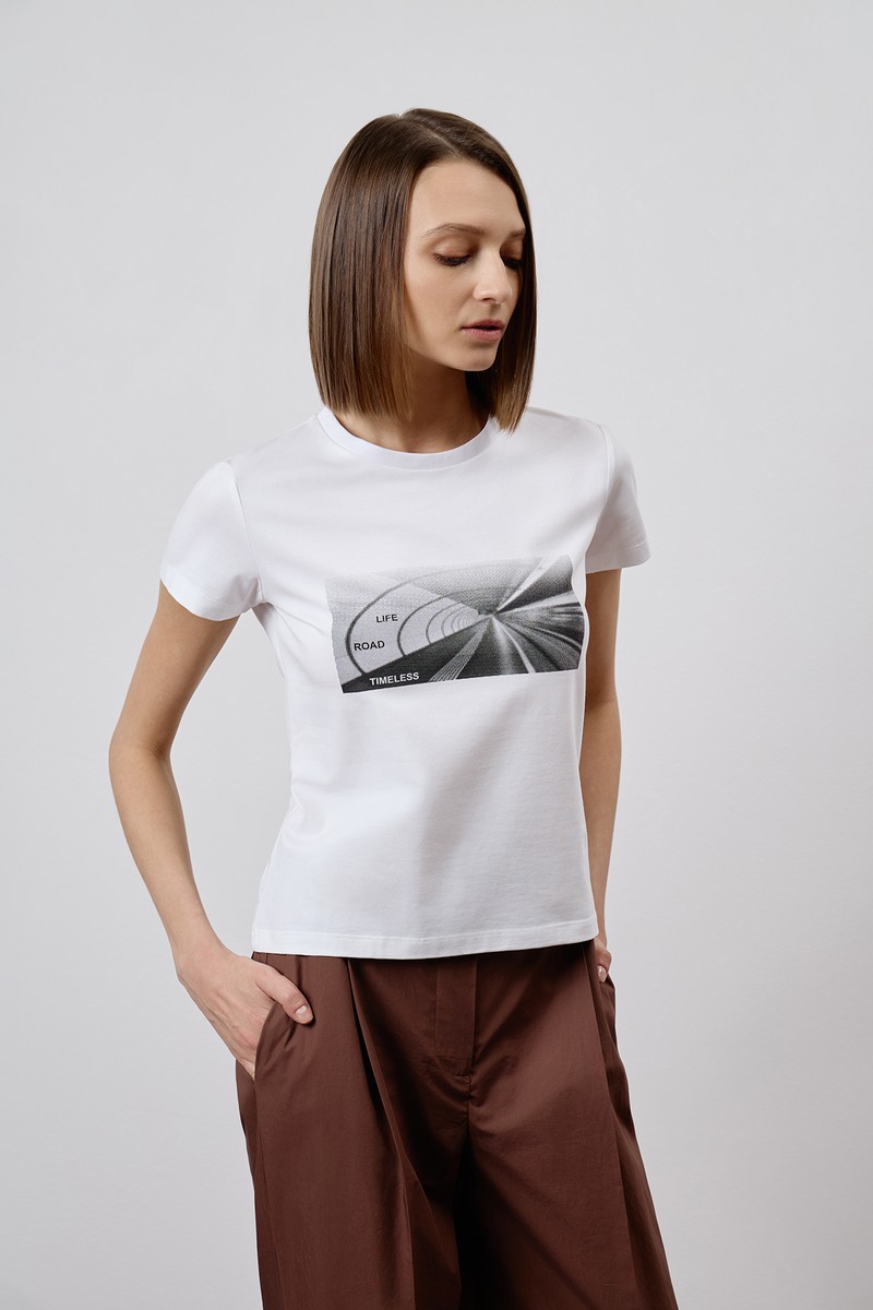 Футболка female ФУТБОЛКА ЖЕНСКАЯ VASSA CODE White