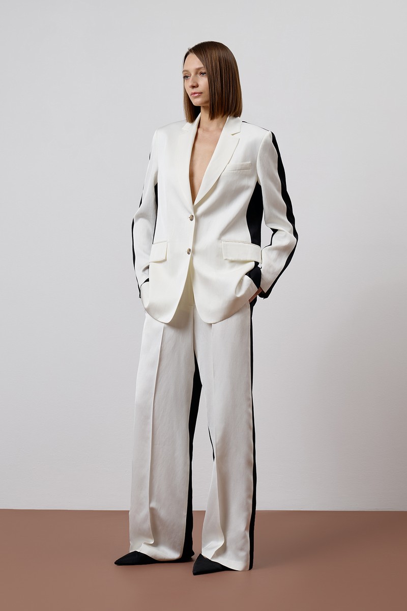 Брюки в стиле color block female БРЮКИ ЖЕНСКИЕ VASSA CODE Black