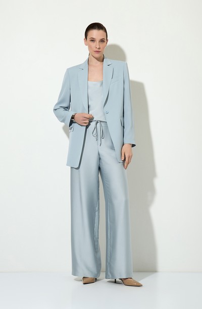 Pajama style pants VASSA&Co, пол female, цвет голубой