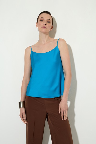 Топ в бельевом стиле , пол женский, цвет голубой