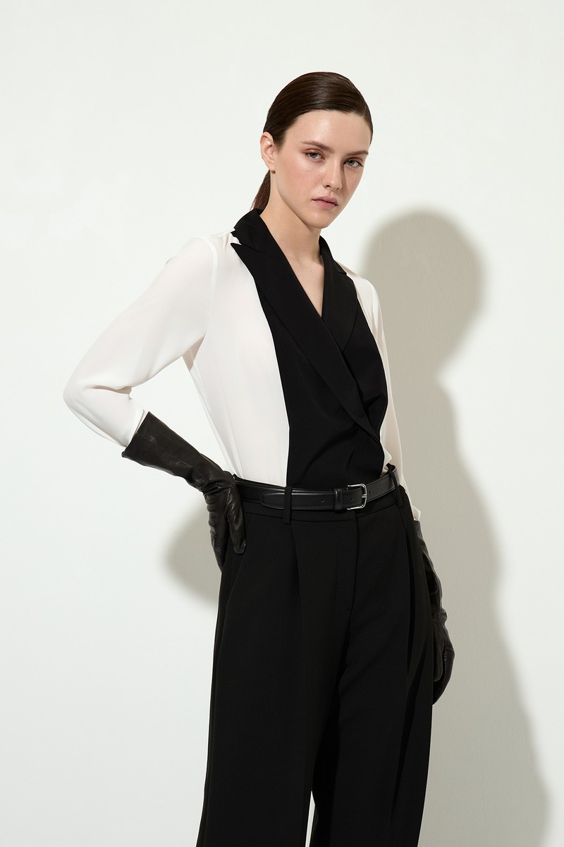 Блузка с английским воротником female БЛУЗКА VASSA&Co White
