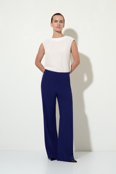 Брюки широкие VASSA&Co, пол female, цвет синий