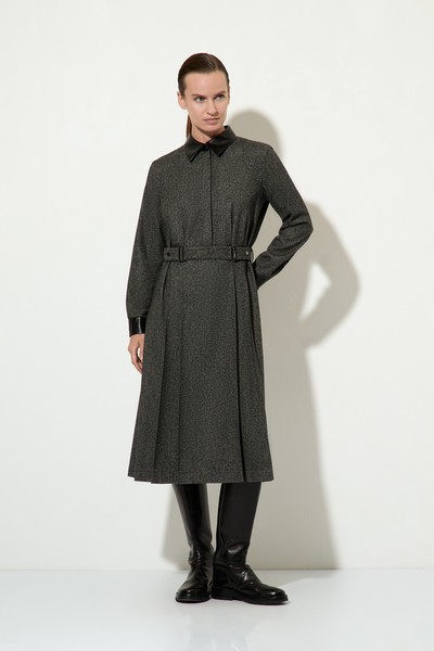 Платье из шерсти и вискозы VASSA&Co, пол женский, цвет серый