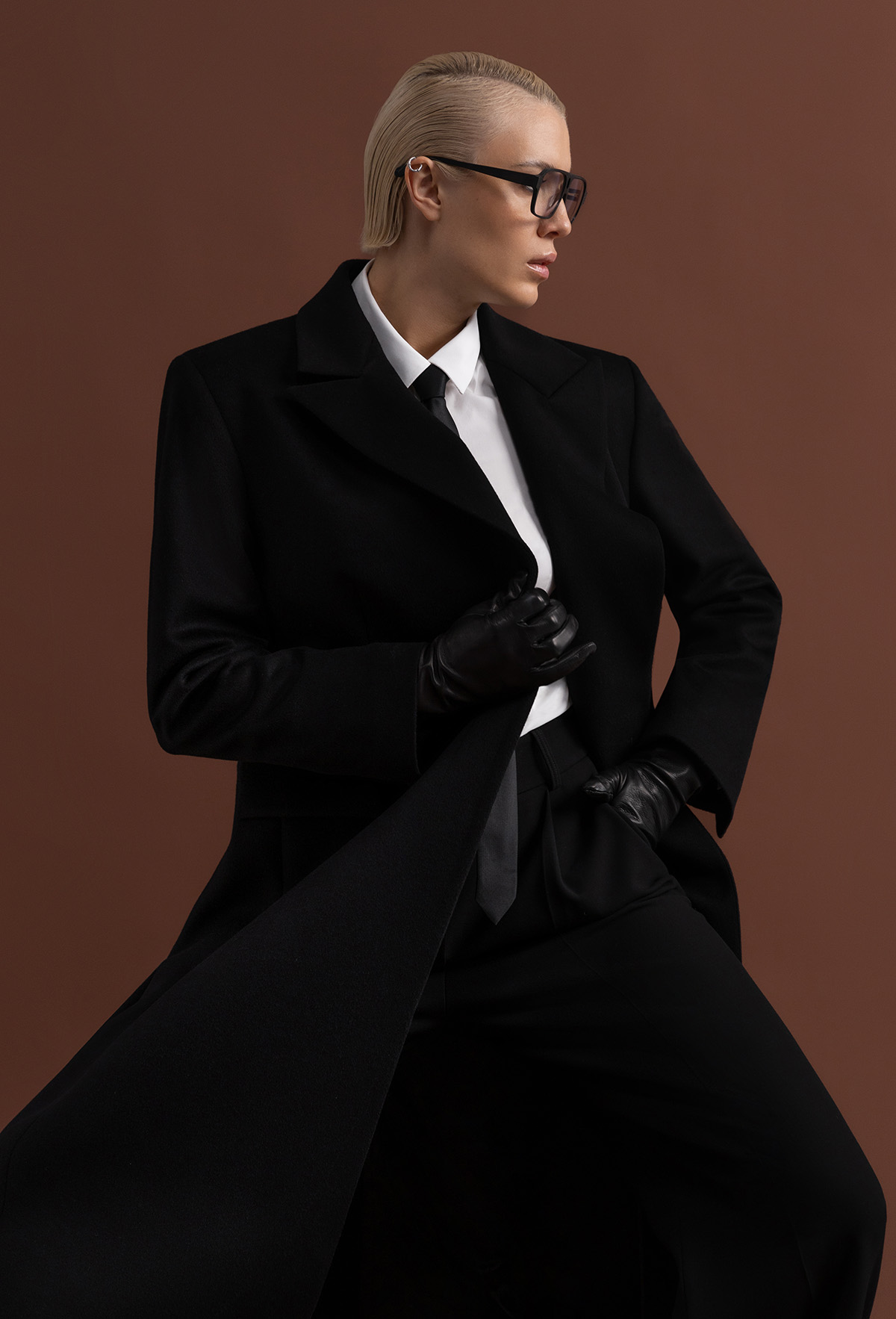 Приталенное пальто из шерсти и кашемира female ПАЛЬТО VASSA&Co Black
