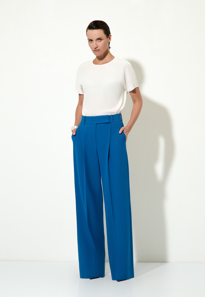 Trousers female БРЮКИ VASSA&Co Синий