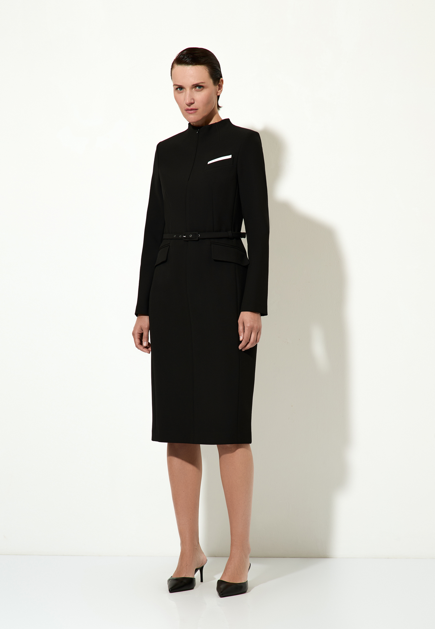 Dress female ПЛАТЬЕ VASSA&Co Black