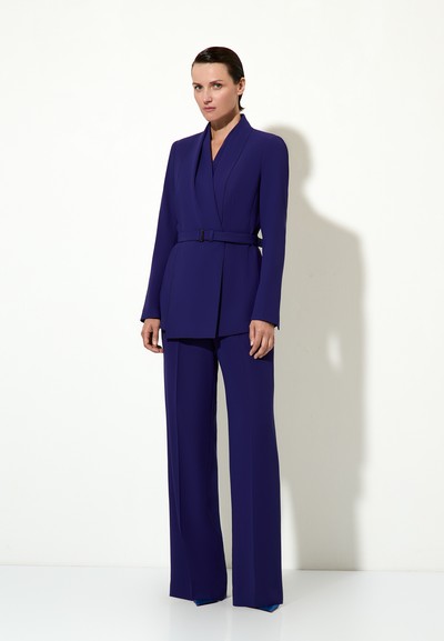 Жакет с поясом VASSA&Co, пол женский, цвет синий