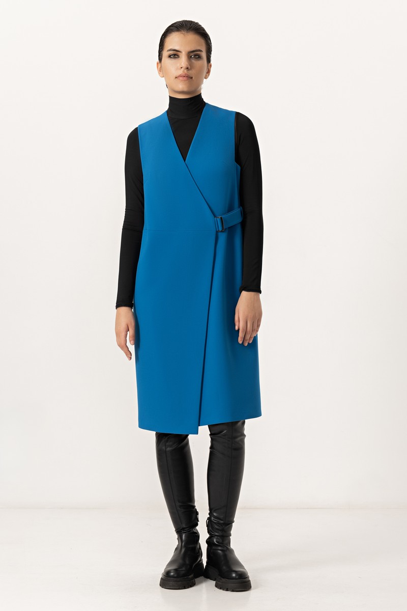 Платье-жилет VASSA&Co, пол женский, цвет синий