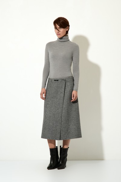 Юбка миди VASSA CODE, пол женский, цвет серый