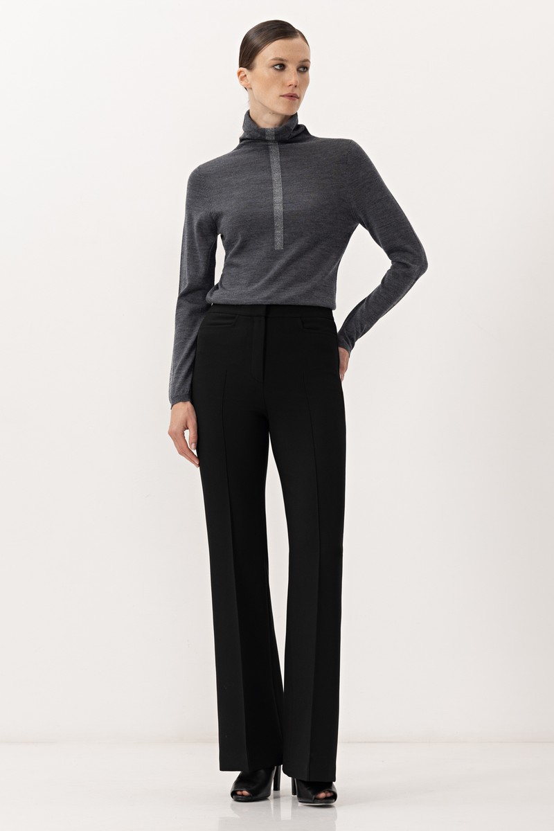 Водолазка из шерсти VASSA&Co, пол женский, цвет серый