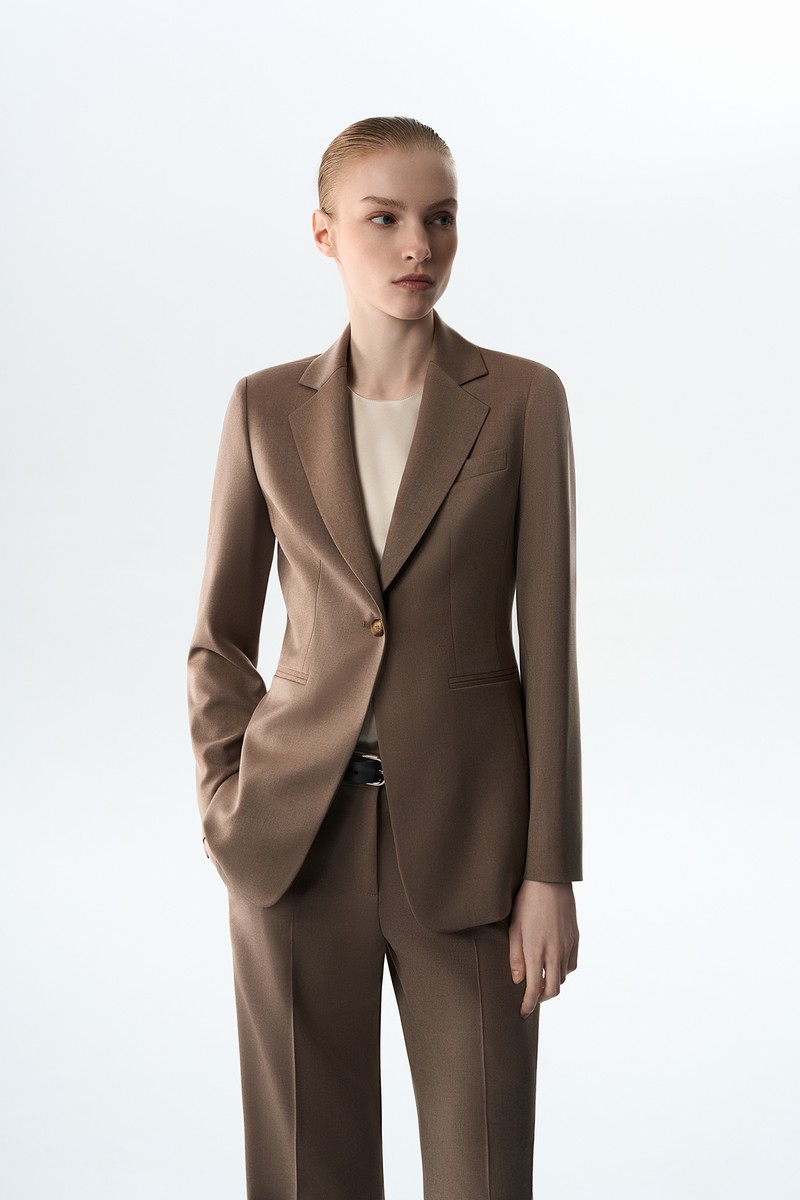 Жакет коричневый VASSA&Co, пол женский, цвет коричневый