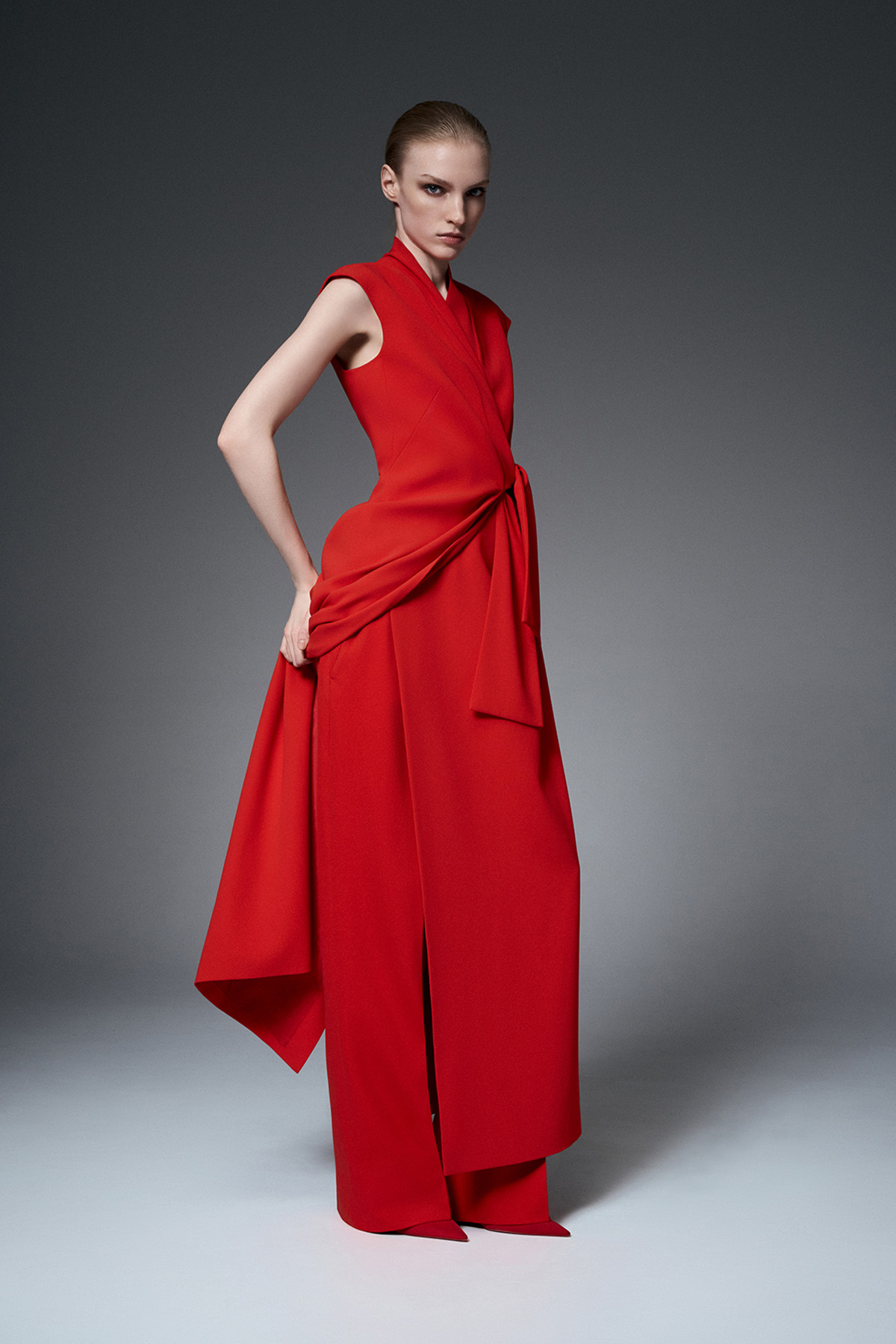 Красное платье-макси VASSA&Co, пол female, цвет red