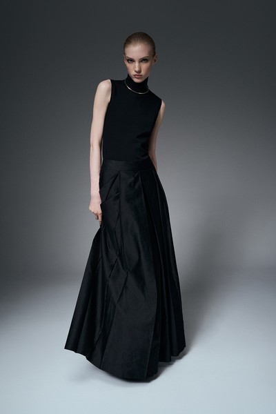 Юбка-макси со складками VASSA&Co, пол женский, цвет черный