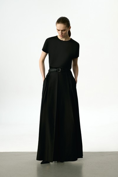 Юбка-макси со складками VASSA&Co, пол female, цвет black