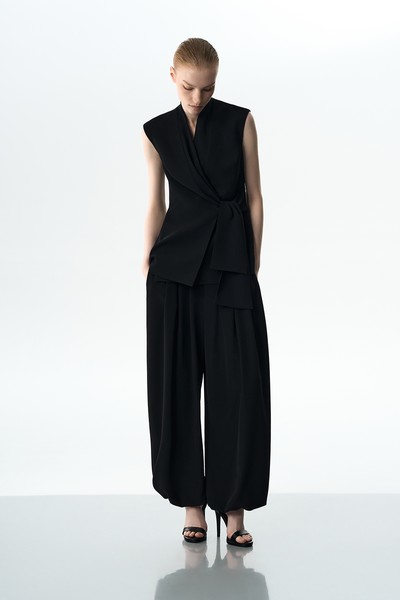 Брюки-алладины , пол female, цвет black