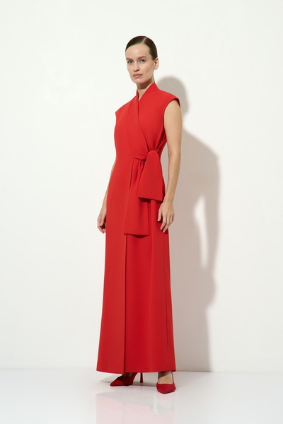 Красное платье-макси VASSA&Co, пол female, цвет red