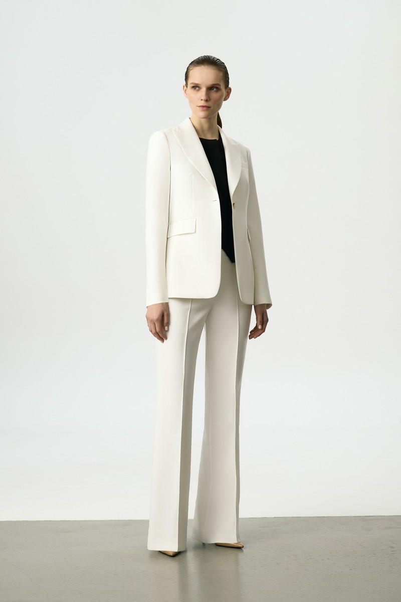 Брюки белые VASSA&Co, пол female, цвет white