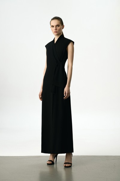 Платье-макси черное VASSA&Co, пол female, цвет black