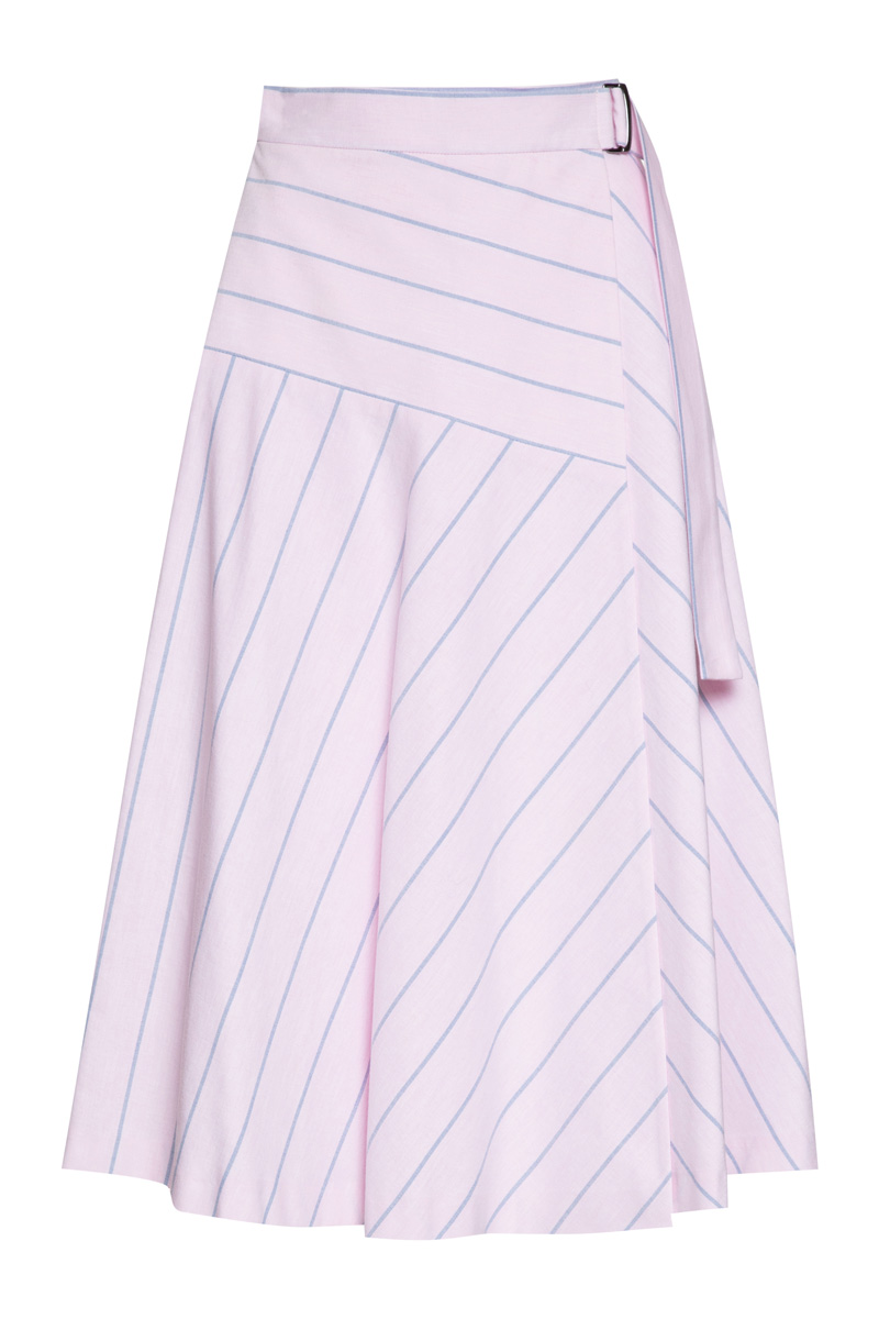 Расклешенная юбка из хлопка VASSA&Co, пол женский, цвет розовый