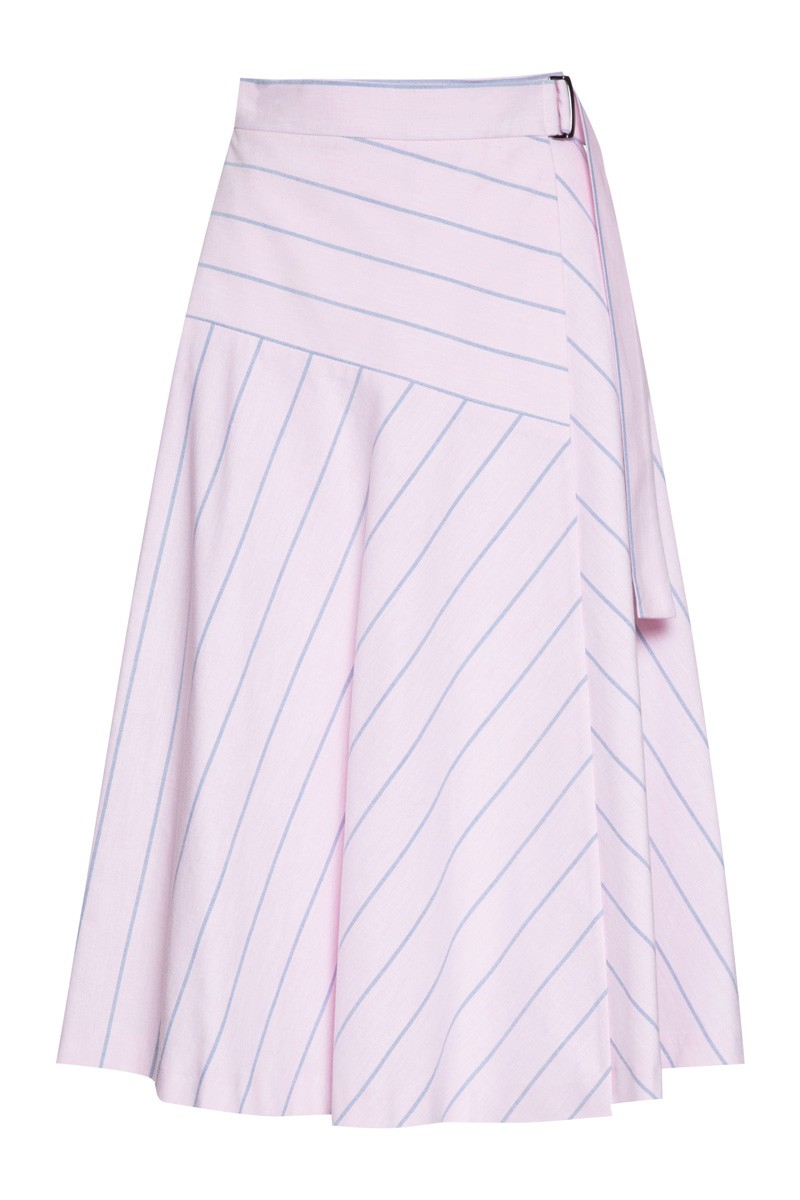 Расклешенная юбка из хлопка VASSA&Co, пол женский, цвет розовый, фото №5