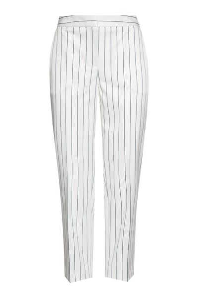 Прямые белые брюки в полоску VASSA&Co, пол женский, цвет белый, фото №7