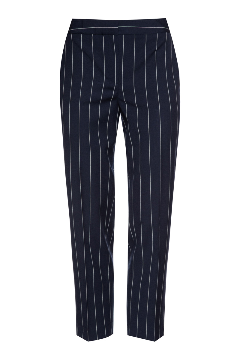 Укороченные брюки прямого кроя VASSA&Co, пол женский, цвет синий, фото №4