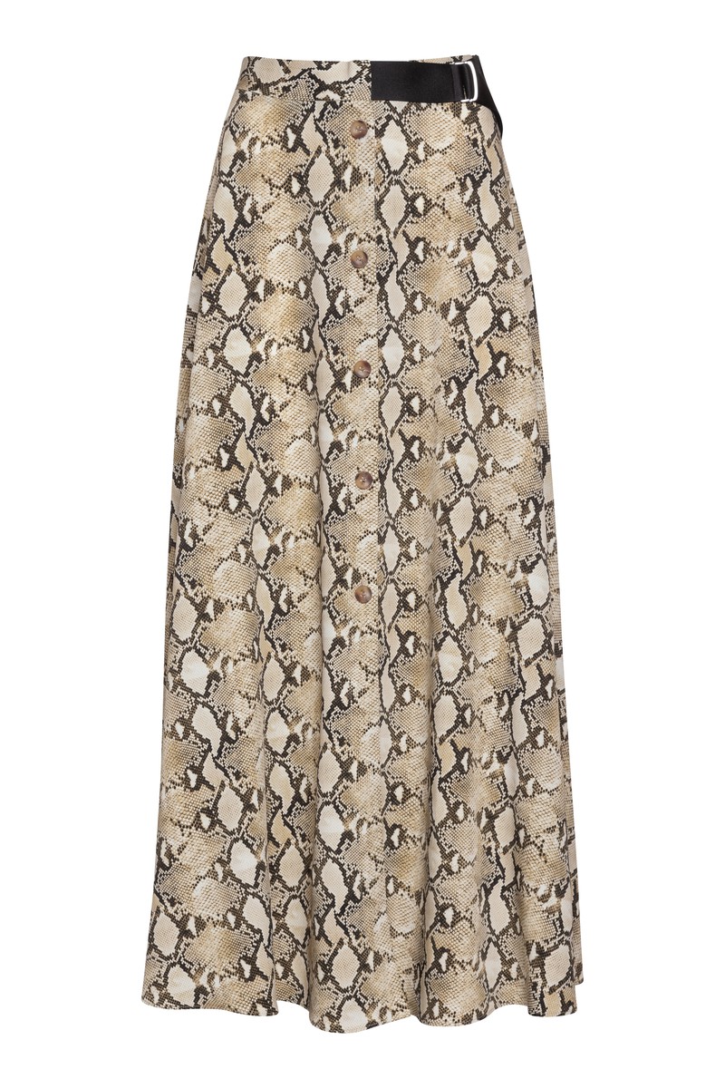 Длинная юбка  на пуговицах VASSA&Co, пол женский, цвет хаки, фото №7