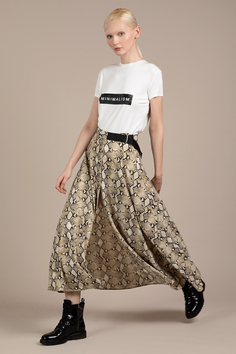 Длинная юбка  на пуговицах VASSA&Co, пол женский, цвет хаки, фото №2