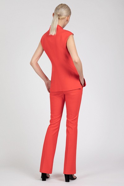 Брюки расклешенные от колена VASSA&Co, пол женский, цвет красный, фото №4