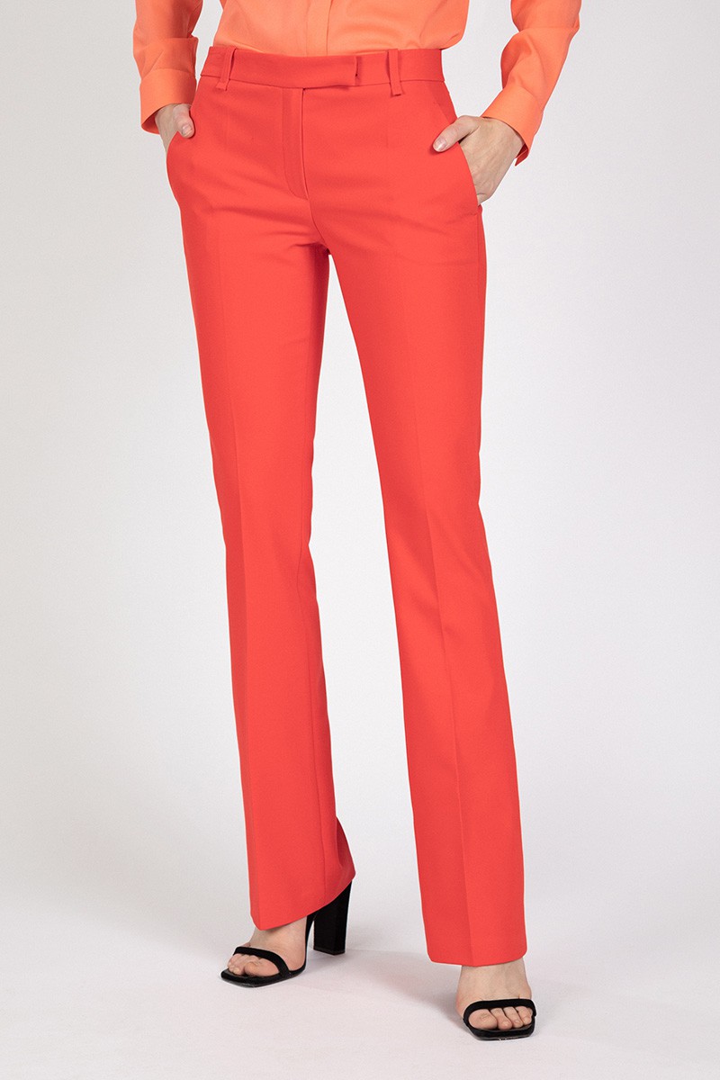 Брюки расклешенные от колена VASSA&Co, пол женский, цвет красный, фото №3