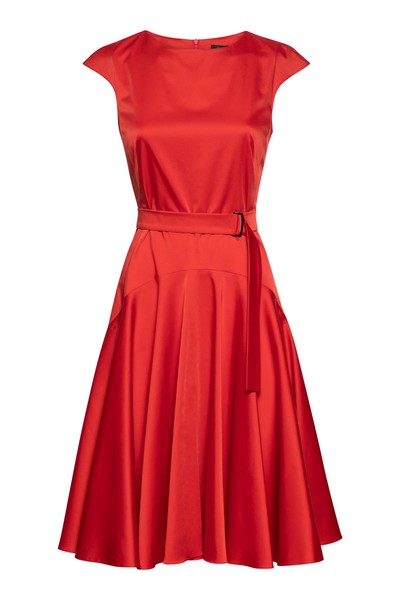 Платье приталенного кроя VASSA&Co, пол женский, цвет красный, фото №6