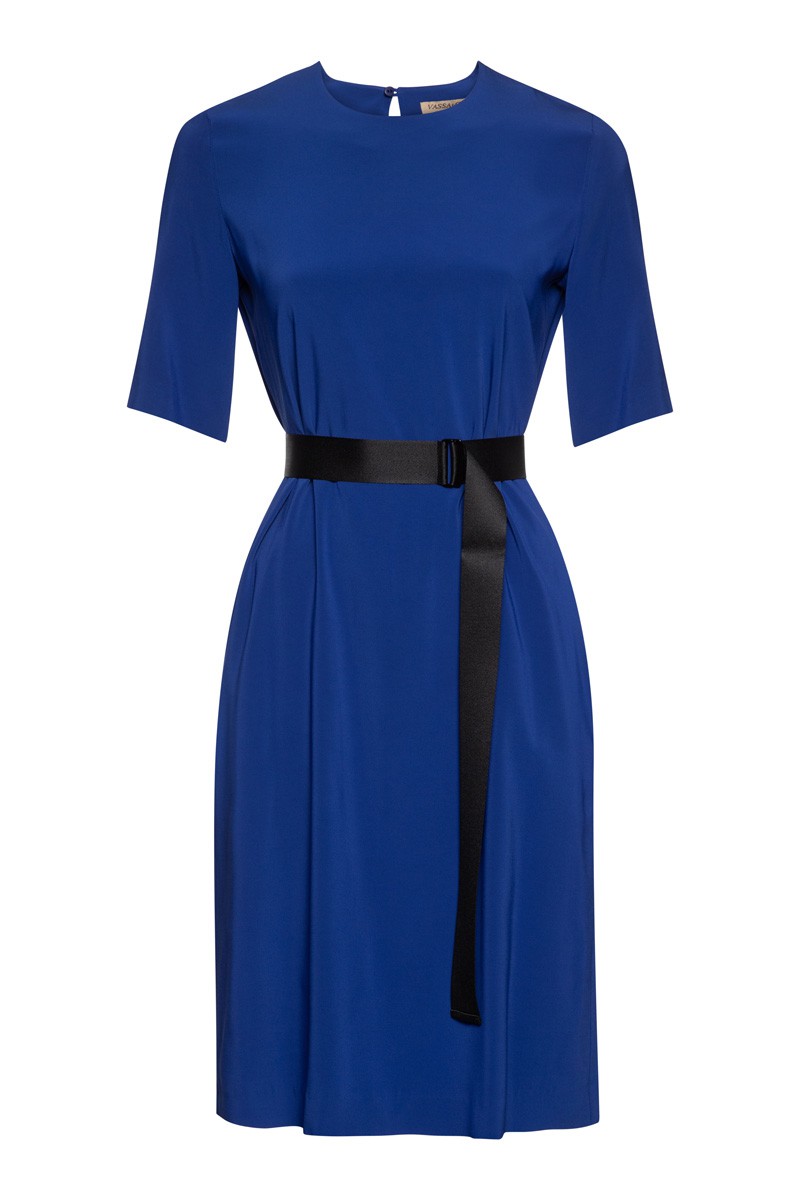 Платье свободного кроя VASSA&Co, пол женский, цвет синий, фото №5