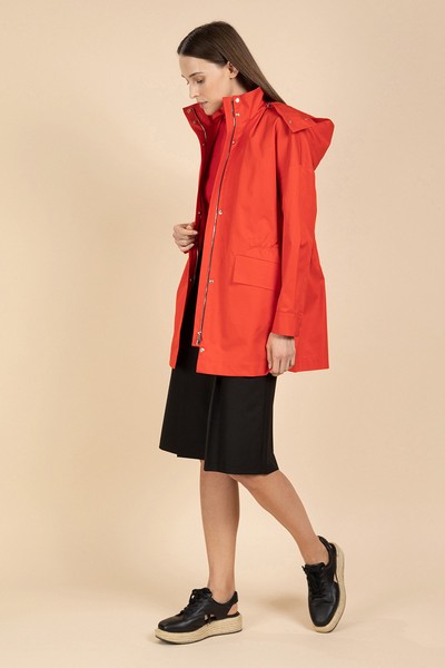 Куртка-парка средней длины VASSA&Co, пол женский, цвет красный, фото №4