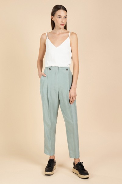 Брюки VASSA&Co, пол женский, цвет коричневый, фото №2