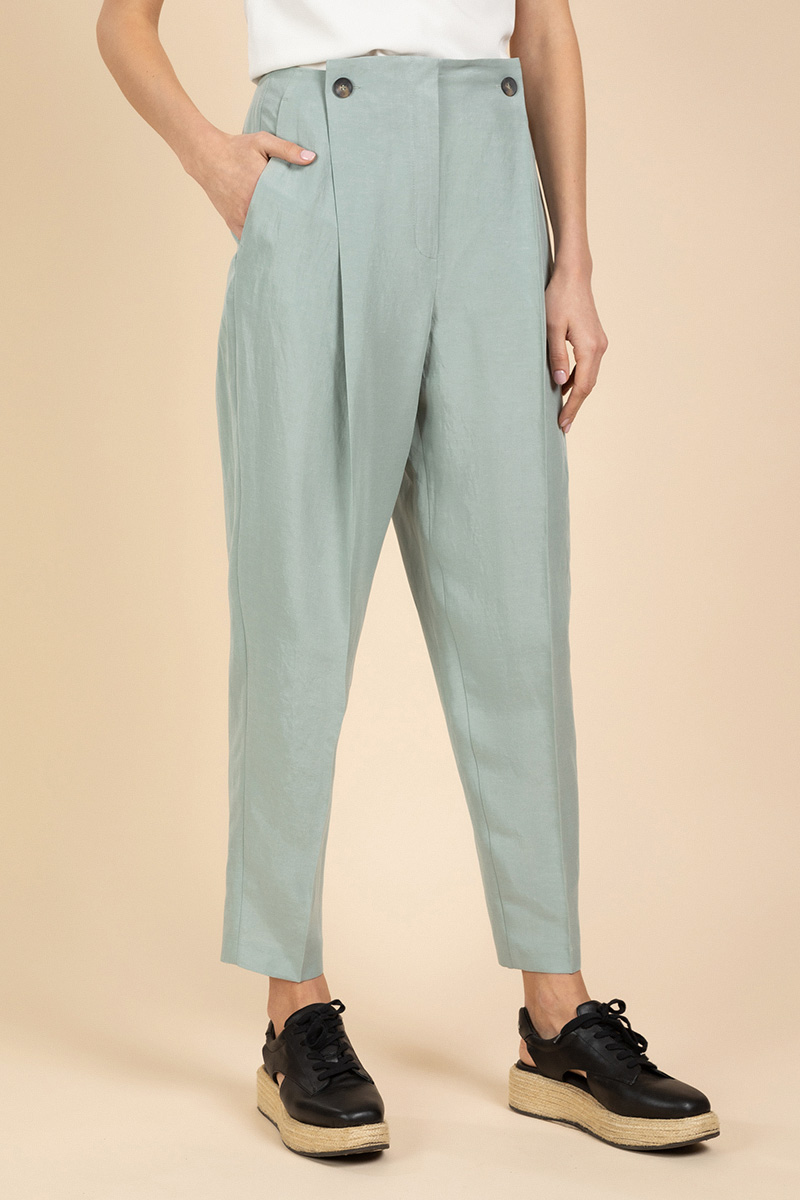 Брюки VASSA&Co, пол женский, цвет коричневый