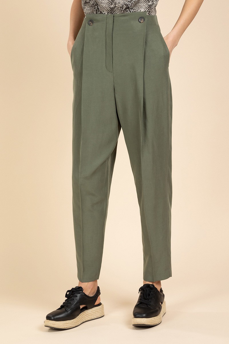 Pants VASSA&Co, пол female, цвет зеленый, фото №4