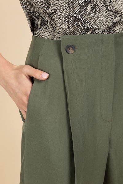 Брюки VASSA&Co, пол женский, цвет зеленый, фото №6