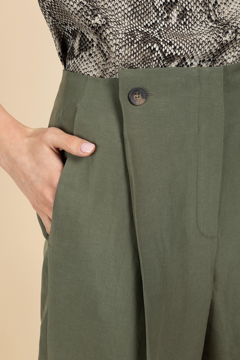 Pants VASSA&Co, пол female, цвет зеленый, фото №6