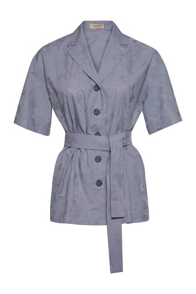 Жакет VASSA&Co, пол женский, цвет синий, фото №7