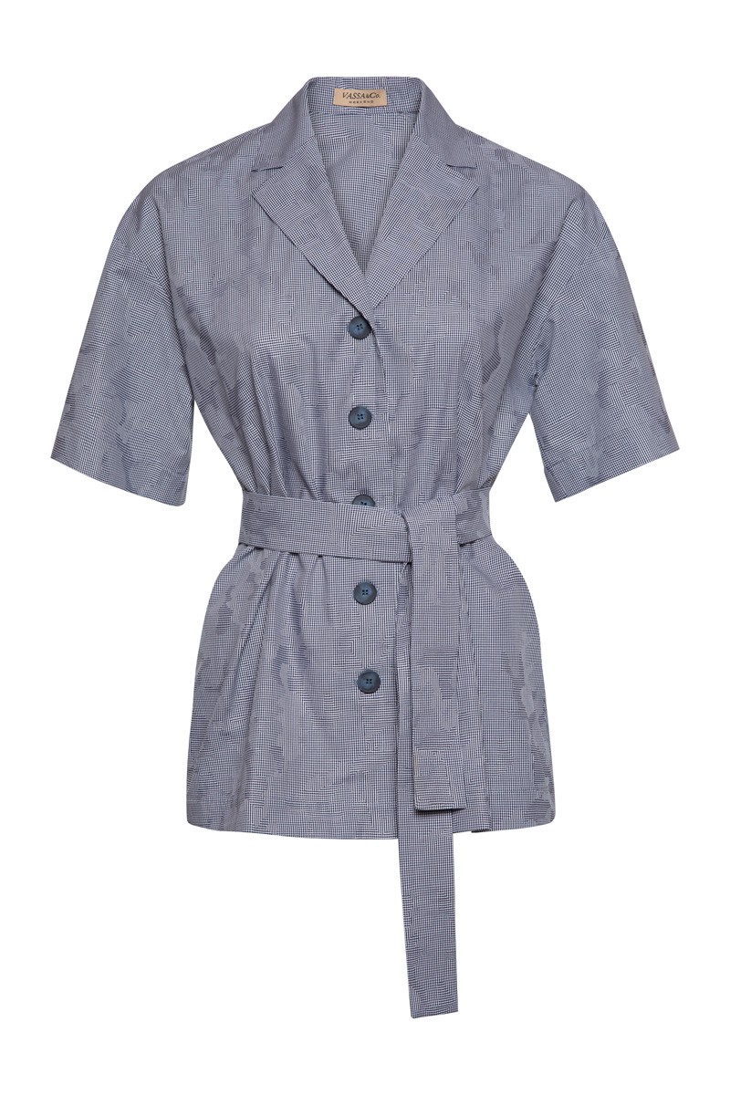 Жакет VASSA&Co, пол женский, цвет синий, фото №7