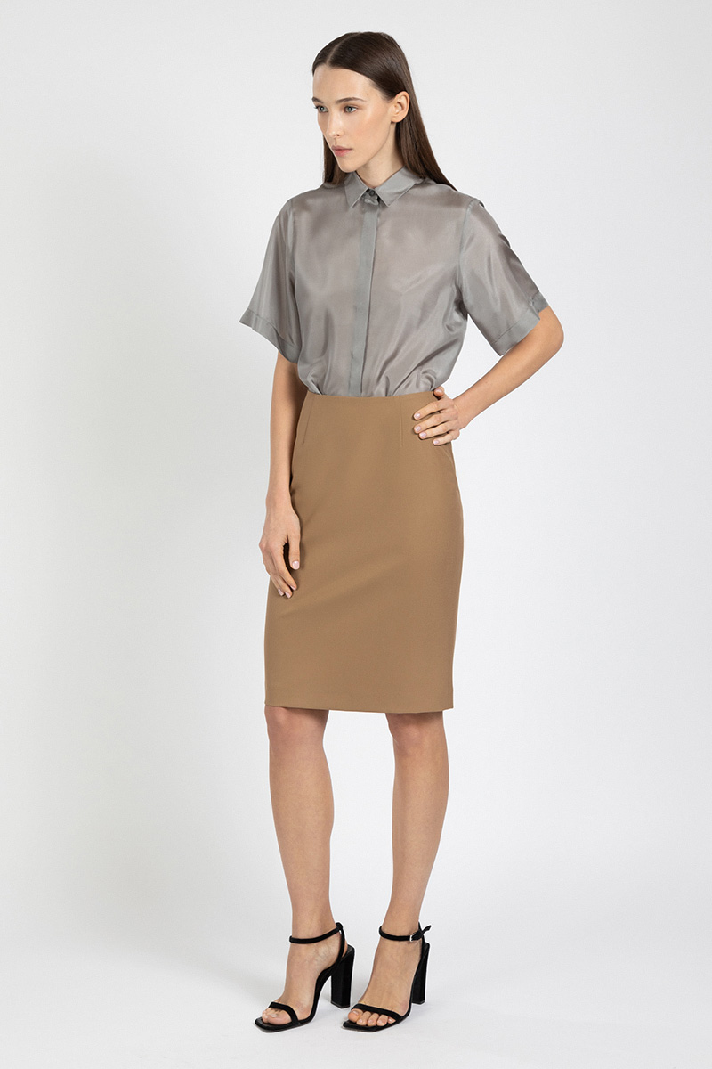 Базовая юбка-карандаш VASSA&Co, пол женский, цвет бежевый
