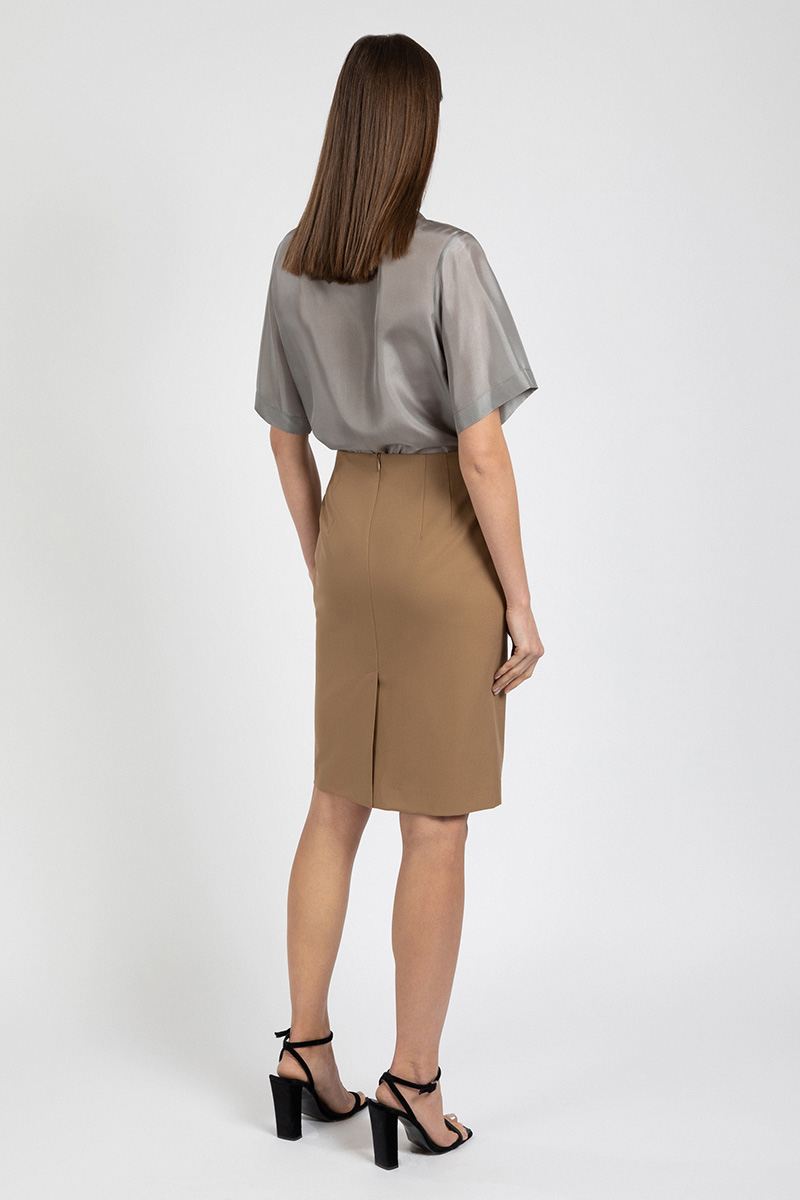 Базовая юбка-карандаш VASSA&Co, пол женский, цвет бежевый