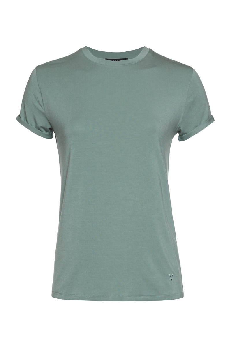 Футболка женская однотонная VASSA&Co, пол женский, цвет зеленый