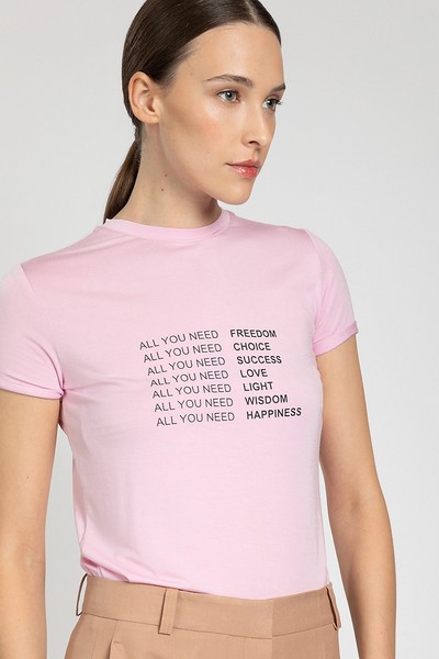 Футболка женская с принтом VASSA&Co, пол женский, цвет розовый, фото №3