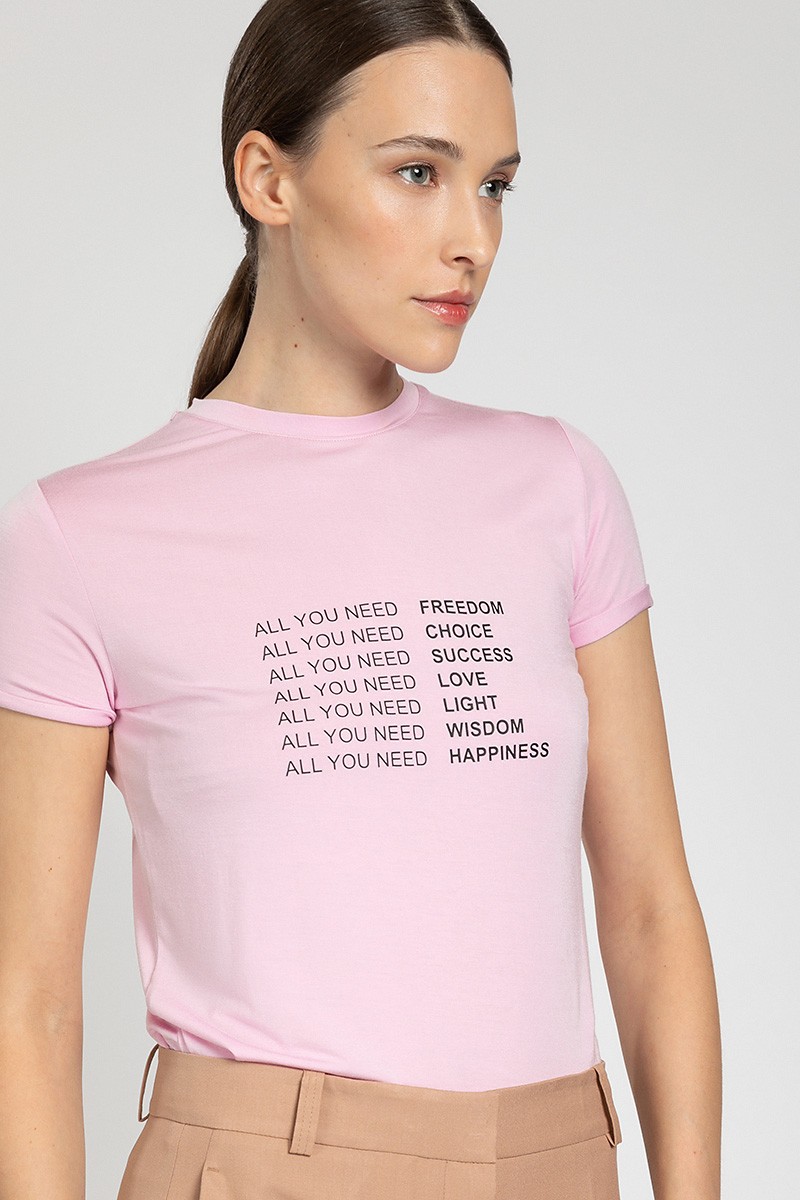 T-shirt VASSA&Co, пол female, цвет pink, фото №3